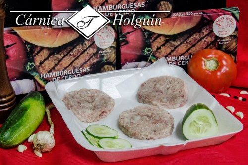 Caja Hamburguesa de cerdo de 4 unidades